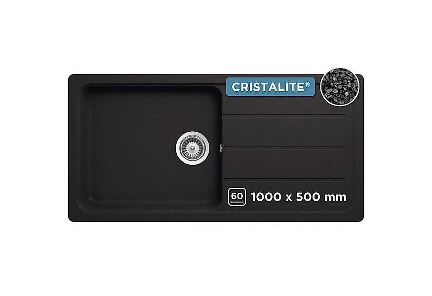 Schock Granitspüle COMO D-100L, eckig, 100/50 cm, Ablauffernbedienung, Inkl günstig online kaufen