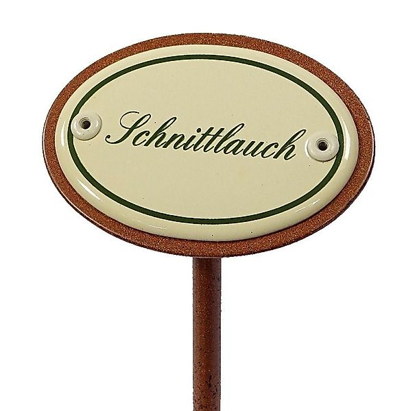 Linoows Gartenstecker Kräuterschild Schnittlauch, Garten Kräuterstecker günstig online kaufen