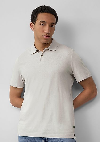 s.Oliver Kurzarmshirt Jersey-Poloshirt aus Leinenmix günstig online kaufen