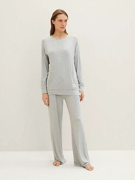 TOM TAILOR Schlafshorts Pyjama Hose in Melange Optik günstig online kaufen