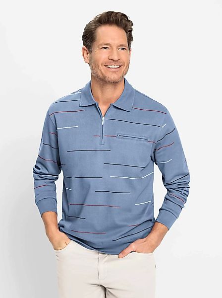 Marco Donati Langarm-Poloshirt "Sweatshirt", (1 tlg.) günstig online kaufen