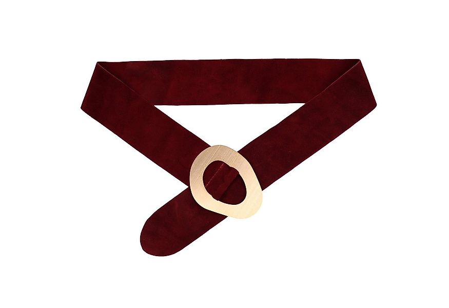 MIRROSI Taillengürtel aus Echtleder Große Schnalle mit breitem Bund (7cm Br günstig online kaufen