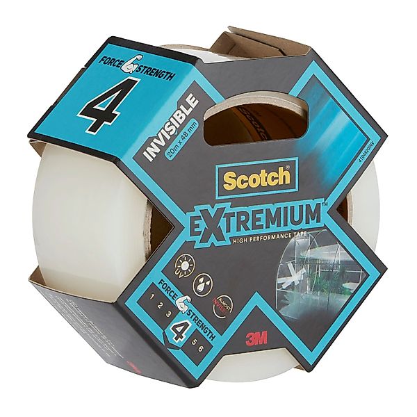 Scotch Hochleistungs-Klebeband Extremium Invisible 20 m x 48 mm Transparent günstig online kaufen