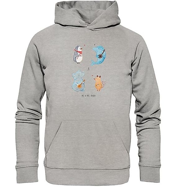 Mr. & Mrs. Panda Hoodie Big Band Größe XL - Heather Grey - Geschenk, lustig günstig online kaufen