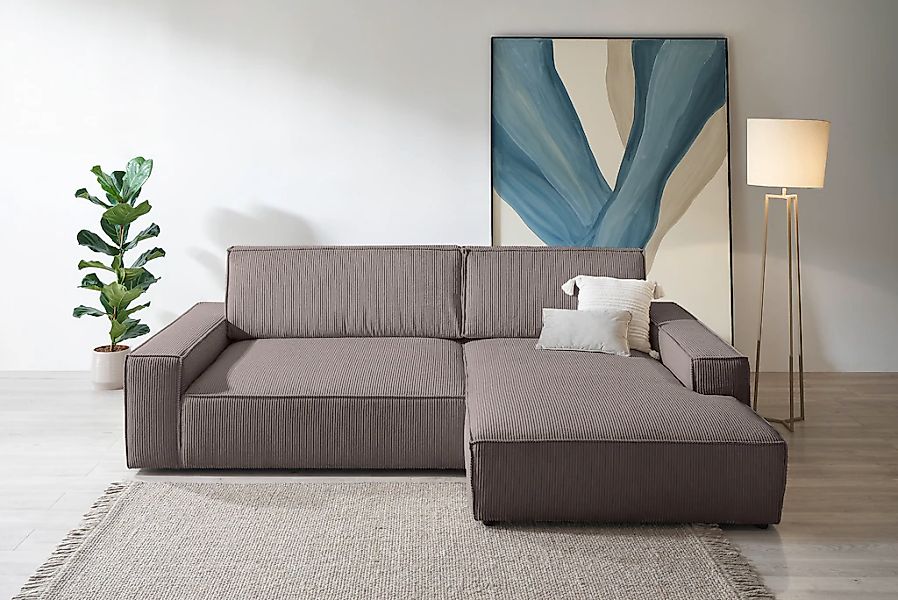 Home affaire Ecksofa "NEU: SHERWOOD XXL 284, Big-Sofa L-Form, tiefe Sitzflä günstig online kaufen