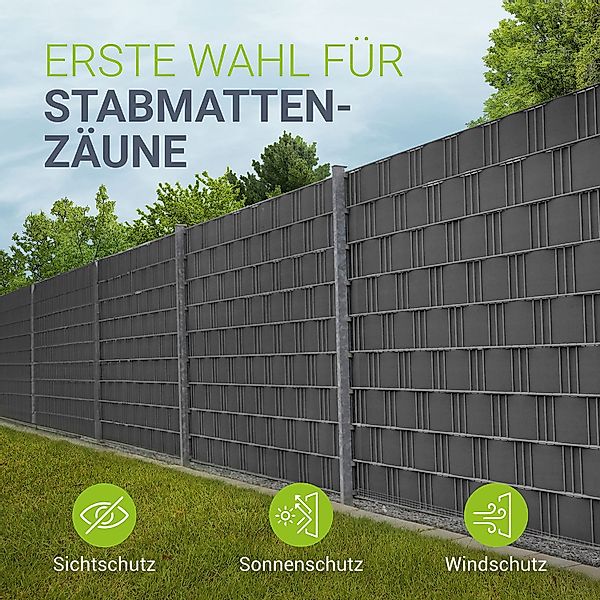 Juskys Sichtschutzstreifen PVC Sichtschutzstreifen 2er Set, günstig online kaufen