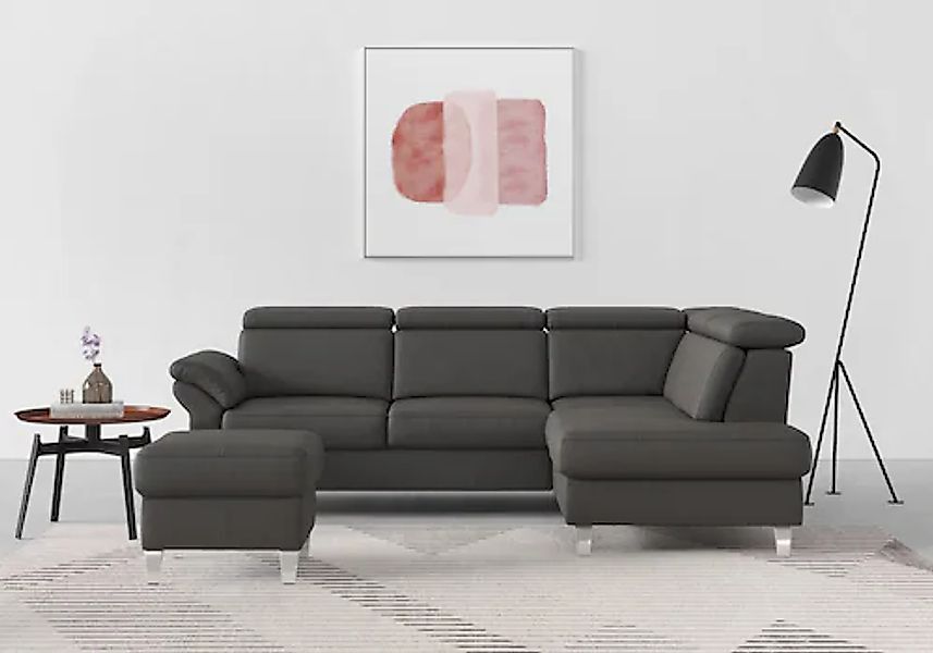 sit&more Ecksofa »Arngast L-Form« inklusive Kopfteilverstellung und Federke günstig online kaufen