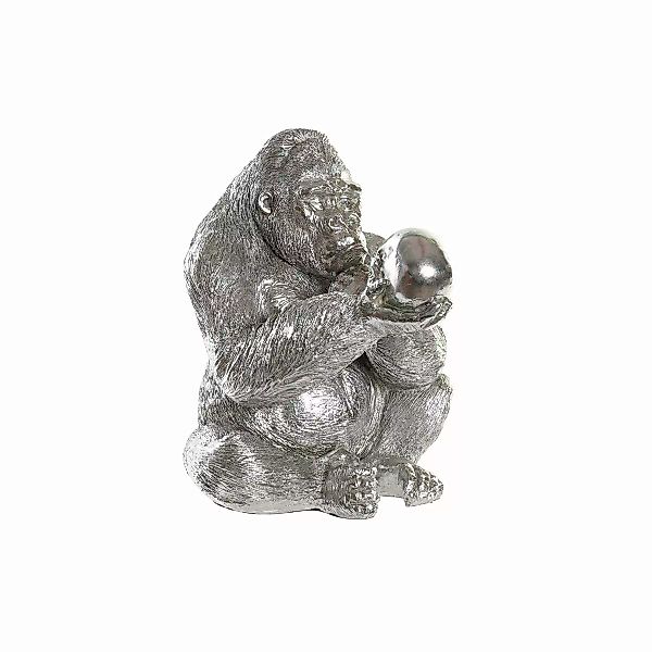 Deko-figur Dkd Home Decor Silberfarben Harz Gorilla (38,5 X 33 X 43,5 Cm) günstig online kaufen