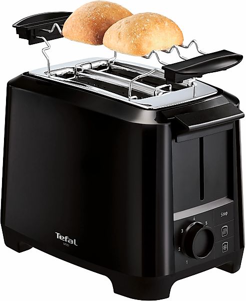Tefal Toaster "TT1408 Uno" 2 kurze Schlitze 800 W 2-Kammern, Brötchenaufsat günstig online kaufen