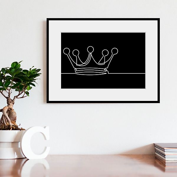 queence Bild "KING", Schwarz-Weiß-Kunst-Modern-Hasen-Könige, (1 St.), HD Pr günstig online kaufen