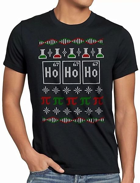 style3 Print-Shirt Herren T-Shirt Ho Ho Holmium Ugly Sweater chemie x-mas p günstig online kaufen