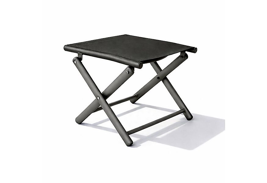 Mojawo Armlehnstuhl Garten Klapphocker / Fußhocker Metall - Textilen Anthra günstig online kaufen