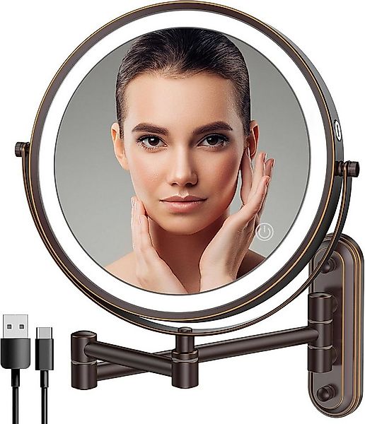 Vivitar Kosmetikspiegel Wiederaufladbarer beleuchteter Badezimmerspiegel, 1 günstig online kaufen