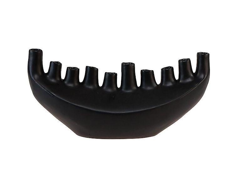Viana Übertopf Vase Keramik Schiff Tischdeko Schwarz Modern Abstrakt 15cm günstig online kaufen