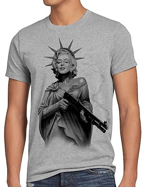 style3 T-Shirt Marilyn Monroe tattoo rock punk freiheitsstatue shotgun usa günstig online kaufen