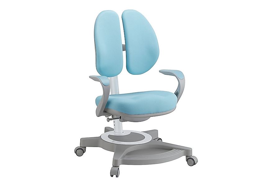 en.casa Kinderstuhl, »Partille« gepolstert verstellbar 99x55x76 cm Hellblau günstig online kaufen