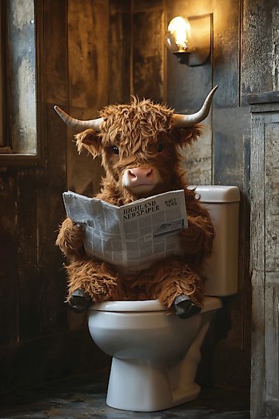 Bönninghoff Leinwandbild Hochlandrind  Humor  Kuh  Kuhbilder  Kühe  Tiere 1 günstig online kaufen