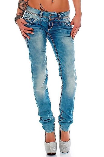 Cipo & Baxx 5-Pocket-Jeans Low Waist Hose BA-CBW0347A mit dicken Nähten und günstig online kaufen