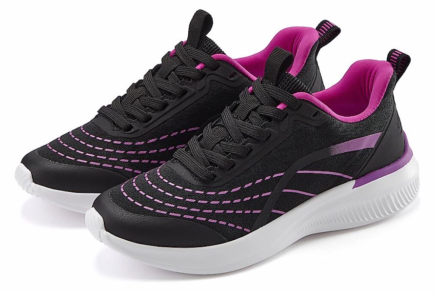 LASCANA Sneaker "Halbschuh, Schnürschuh, Freizeitschuh" aus Textil mit Farb günstig online kaufen