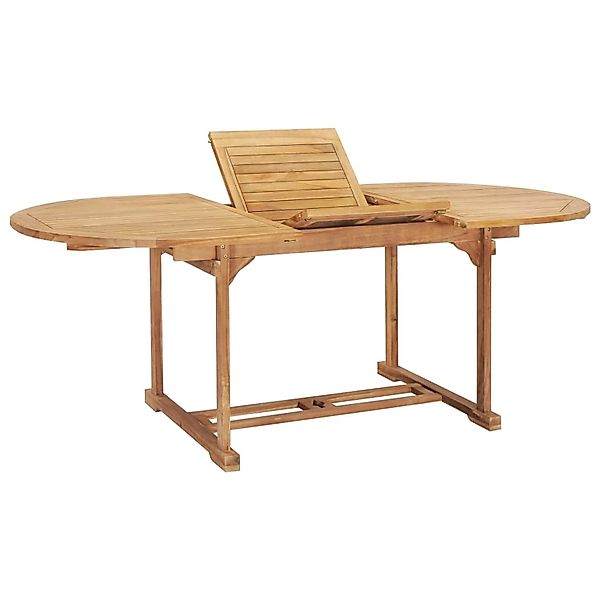 vidaXL Garten-Ausziehtisch 150-200x100x75 cm Massivholz Teak 44675 günstig online kaufen