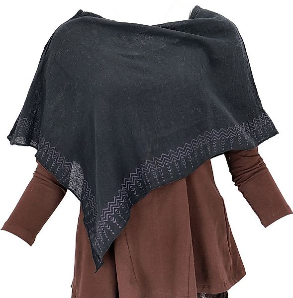 Guru-Shop Langjacke Lagenlook Poncho, bedruckter leichter Poncho,.. günstig online kaufen