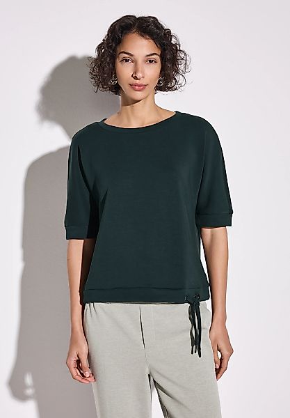 STREET ONE T-Shirt, mit Tunnelzug am Saum günstig online kaufen