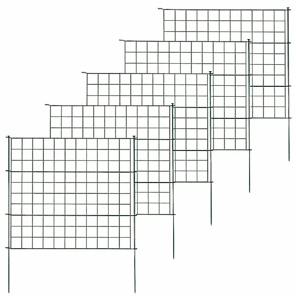 Floordirekt Zaun-Set Pablo Gitterzaun Freigehege 5-teilig 3,5 m Steckzaun G günstig online kaufen