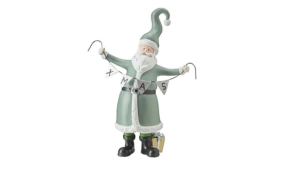 HOME STORY Deko Figur Weihnachtsmann   ¦ Polyresin (Kunstharz),Metall ¦ Maß günstig online kaufen