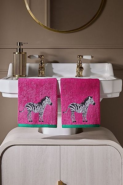 Next Handtuch Zebra-Gesichtswaschlappen aus Baumwolle, 2er-Pack, (2-St) günstig online kaufen