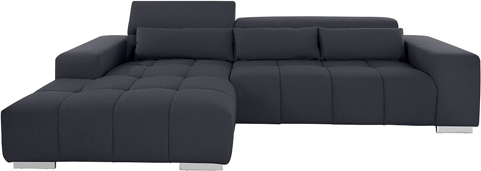 COTTA Ecksofa "Orion L-Form", mit Kopfteilverstellung & 3 Nierenkissen günstig online kaufen