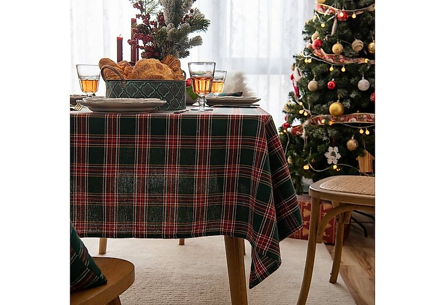 Qelus Tischdecke Weihnachten Tischdecke Karierte 140x140/140x200/140x260cm günstig online kaufen