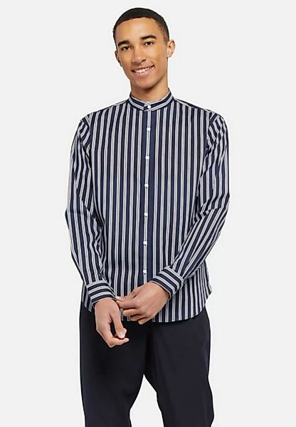 Lawrence Grey Langarmhemd Freizeithemd Langarm Mit Blockstreifen Und Stehkr günstig online kaufen
