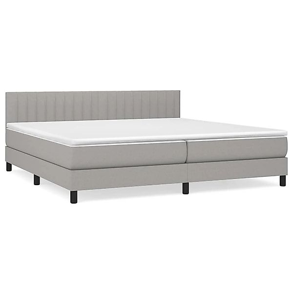 vidaXL Boxspringbett mit Matratze Hellgrau 200x200 cm Stoff1373006 günstig online kaufen
