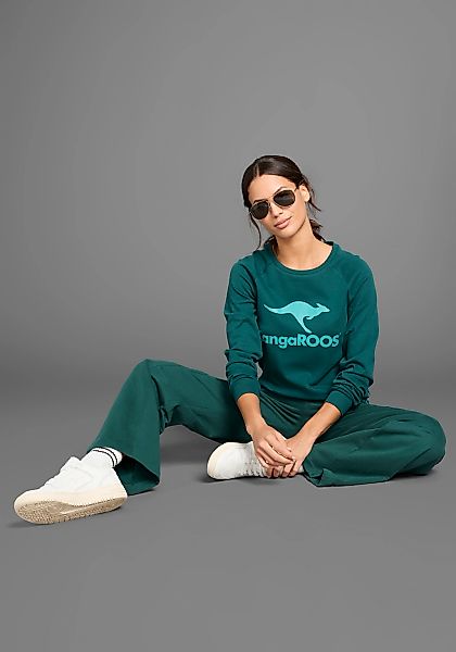 KangaROOS Sweatshirt, Langarm, figurumspielender Schnitt, mit Print, Rundha günstig online kaufen