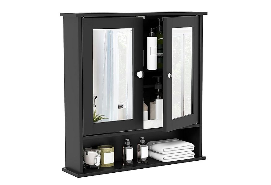 KOMFOTTEU Spiegelschrank Badezimmerspiegelschrank Wandschrank hängend,56 x günstig online kaufen