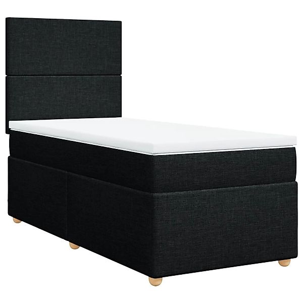 vidaXL Boxspringbett mit Matratze Schwarz 80x200 cm Stoff2097800 günstig online kaufen