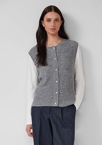 s.Oliver Strickpullover Strickweste aus Alpakamix günstig online kaufen