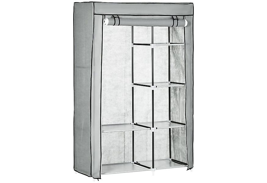 HOMCOM Stoffschrank Klappbarer Kleiderschrank Faltbare Garderobe in Vlies-O günstig online kaufen
