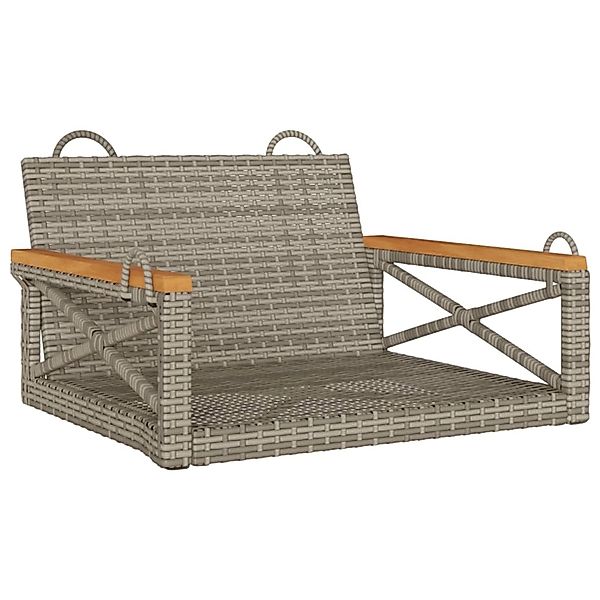 furnicato Hängesessel Grau 63x62x40 cm Poly Rattan günstig online kaufen