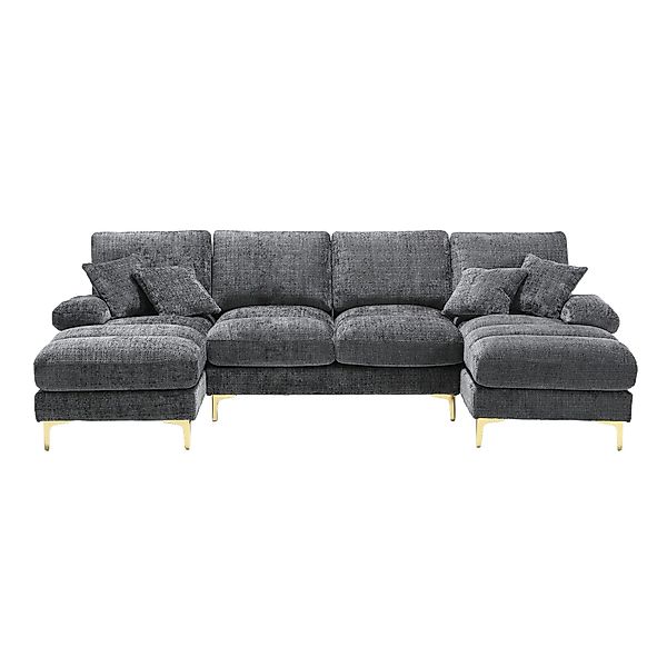Odikalo Big-Sofa Chenille Sofa U-Form Lounge günstig online kaufen