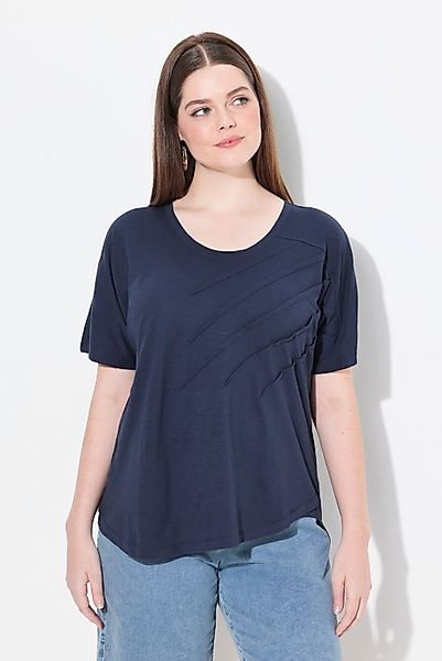 Ulla Popken T-Shirt T-Shirt Biesen Rundhals günstig online kaufen