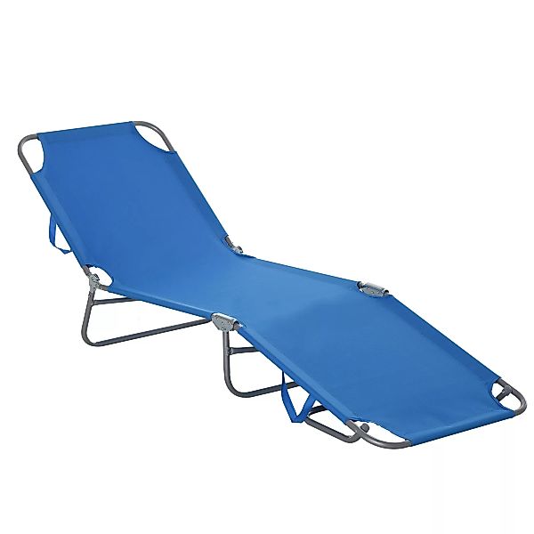 Outsunny Sonnenliege Campingliege klappbarer Liegestuhl mit verstellbarer R günstig online kaufen