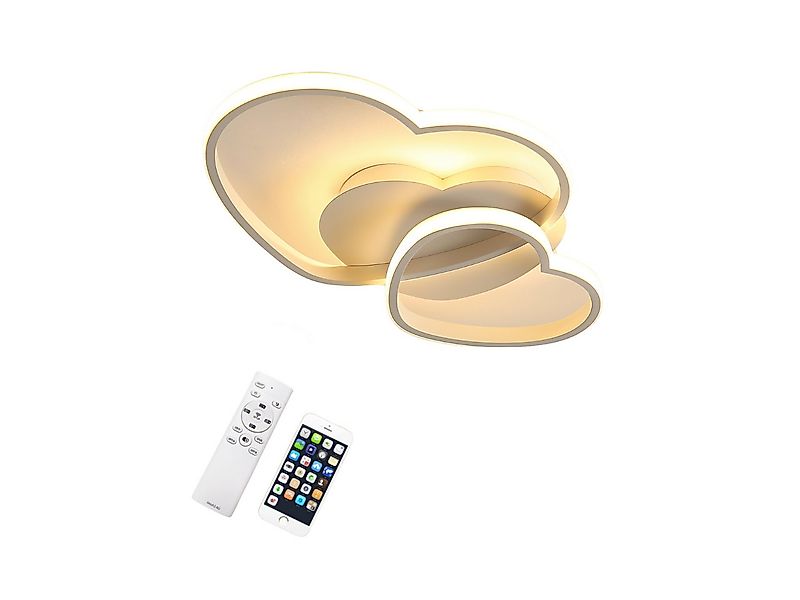 Riserva LED Dekolicht Herzförmige Deckenleuchte,kreative LED Lampe,39W/64W, günstig online kaufen