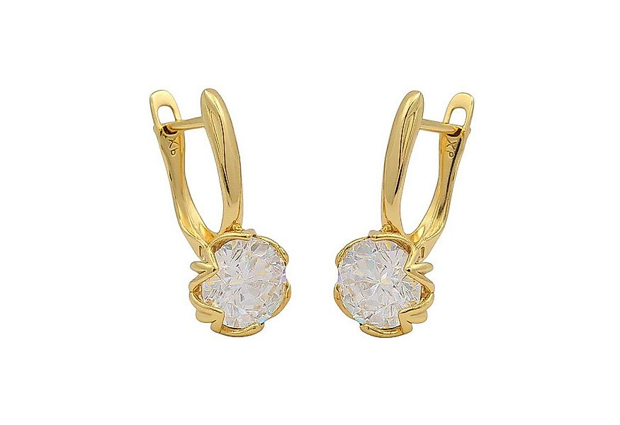 KARMA Paar Ohrhänger Ohrringe Kristall Gold Damenohrringe Edelstahl vergold günstig online kaufen