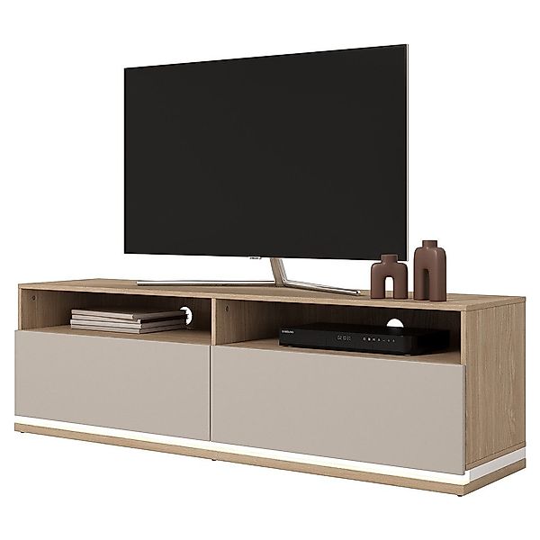 Lomadox Lowboard DRACHTEN-83, TV-Schrank Eiche kaschmir günstig online kaufen
