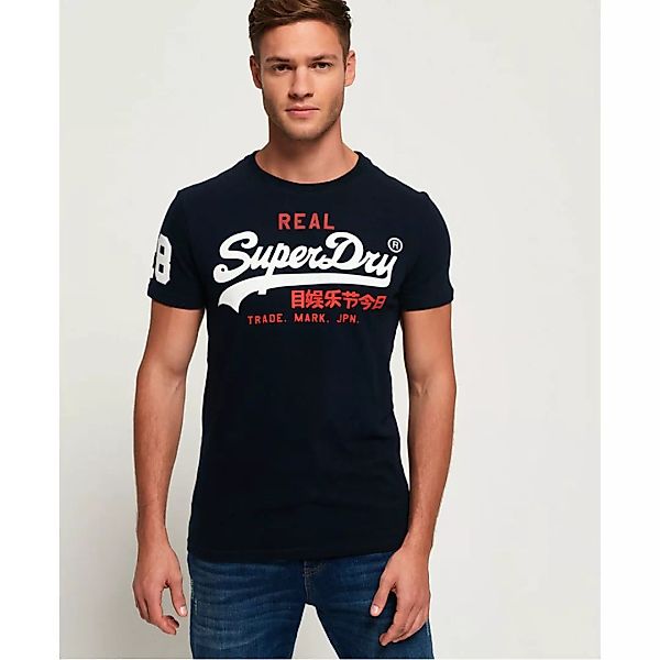 Superdry Vintage Logo Tri Kurzarm T-shirt S Eclipse Navy günstig online kaufen