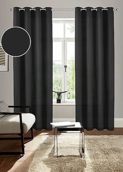 Bruno Banani Vorhang »Lagan«, (2 St.), 2-er Set, gewebt, Microfaser, versch günstig online kaufen