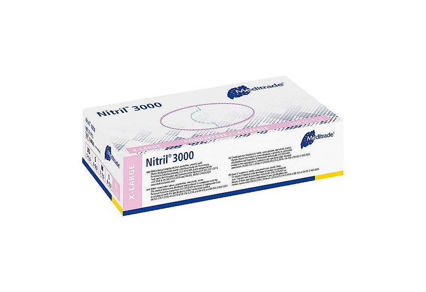 MediTrade Nitril-Handschuhe Meditrade - Einmalhandschuh Nitril® 3000 - weiß günstig online kaufen