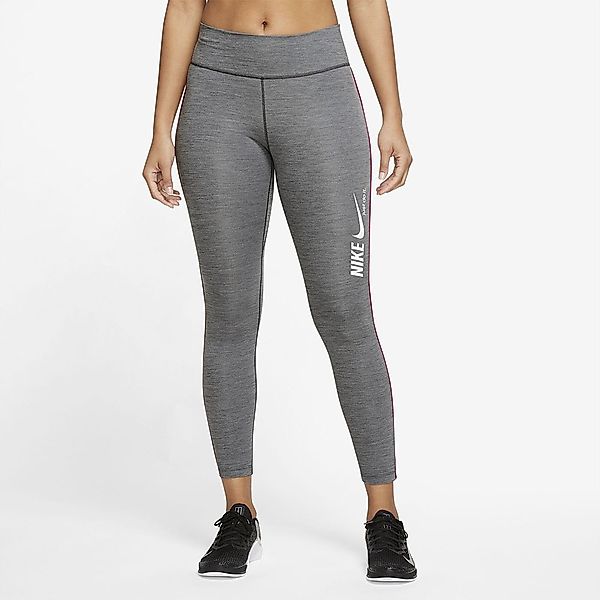 Nike One Dri Fit 7/8 Mid Rise Graphic Leggings XS Iron Grey / Heather / Mys günstig online kaufen