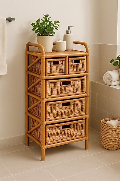 moebel-direkt-online Regal Rattanregal in drei Größen, handgeflochten, Hand günstig online kaufen